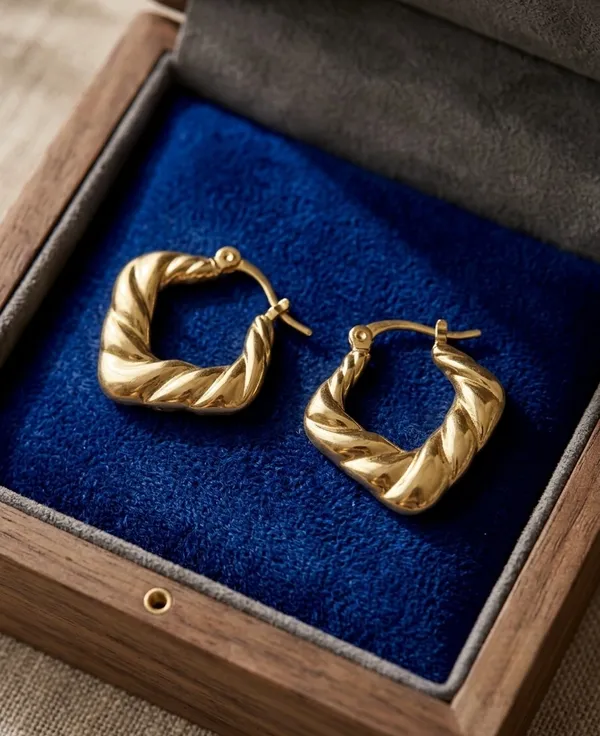 Gold_Stainless_Steel_Twisted_Hoop_Earrings_For_Women