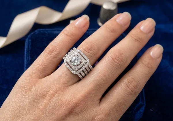Silver_Stainless_Steel_Cubic_Zirconia_Halo_Adjustable_Ring_For_Women