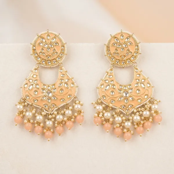 Gold_Brass_Kundan_Peach_Bead_Chandbali_Earrings_For_Women