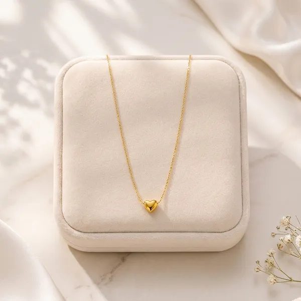 Gold_Stainless_Steel_Heart_Pendant_Delicate_Chain_Necklace_For_Women