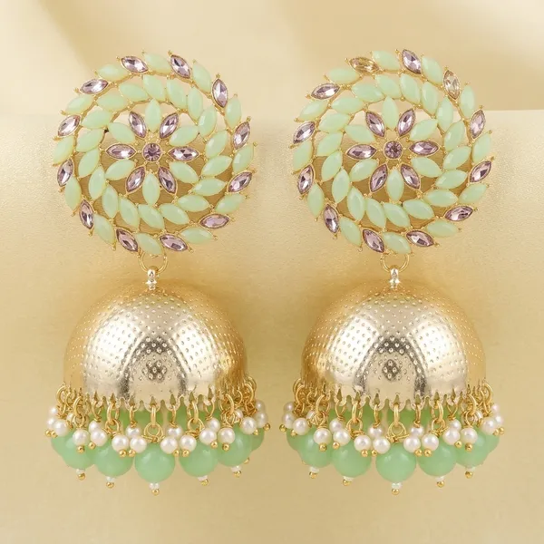 Green_Brass_Stone_Crystal_Jhumka_Earrings_For_Women