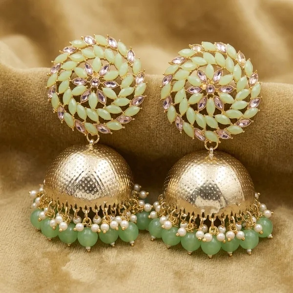 Green_Brass_Stone_Crystal_Jhumka_Earrings_For_Women