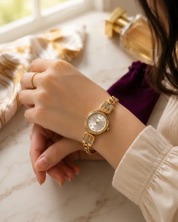 Anti_Tarnish_Bracelet_Round_Dial_Quardz_Watch