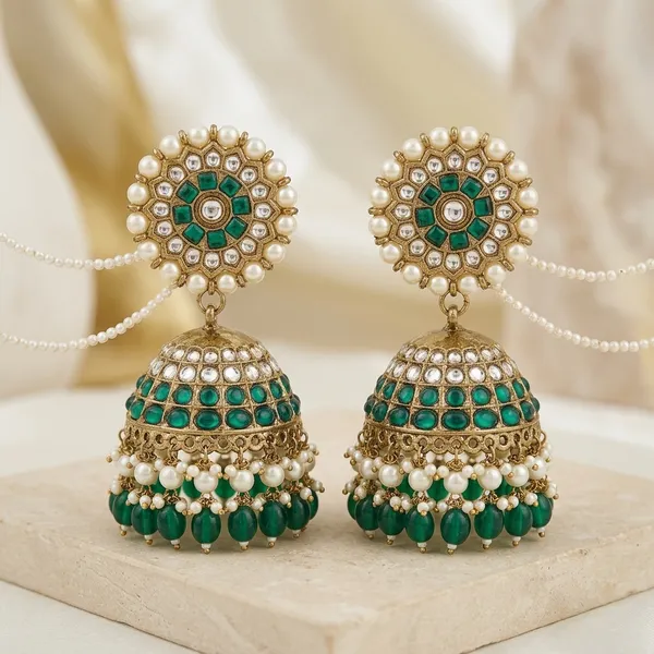 Green_Brass_Green_Pearl_Kundan_Jhumka_Earrings_For_Women