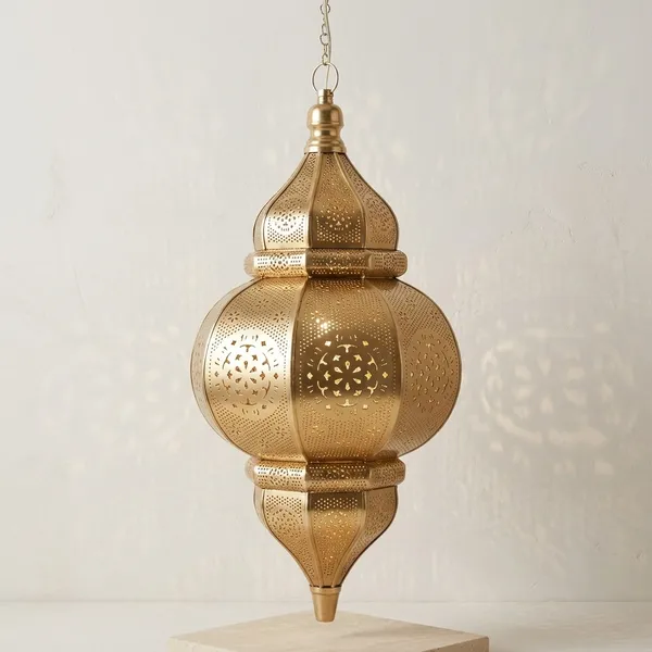 Mild_Steel_Moroccan_Perforated_Gold_Hanging_Lamp