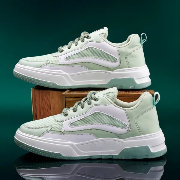 Green_Synthetic_Leather_Sports_Shoes_For_Men