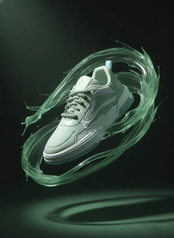 Green_Synthetic_Leather_Sports_Shoes_For_Men