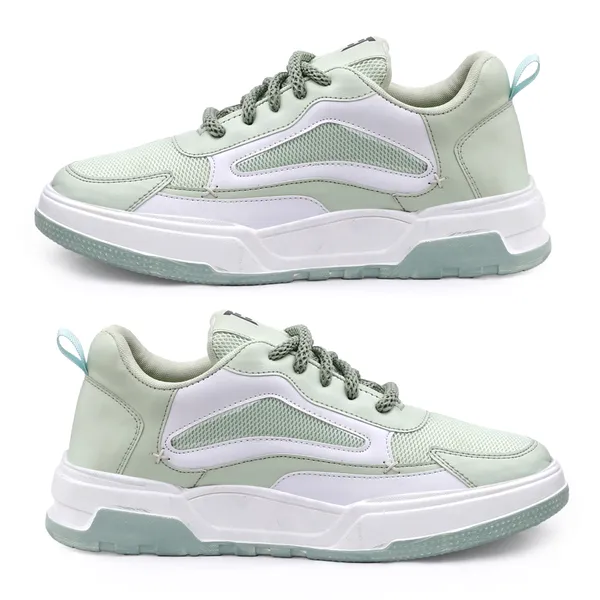 Green_Synthetic_Leather_Sports_Shoes_For_Men