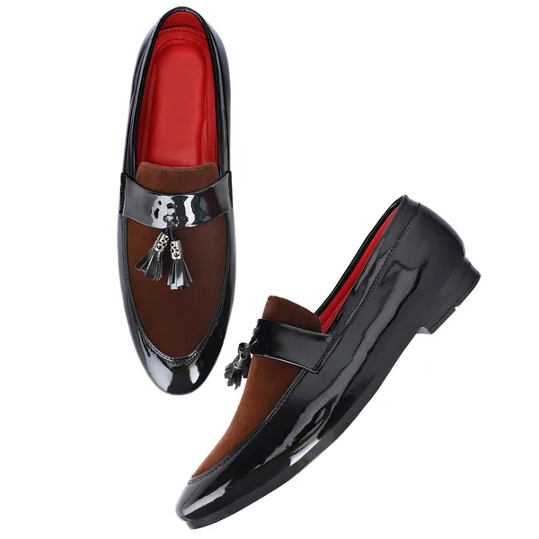 Black_And_Brown_Synthetic_Leather_Loafer_For_Men