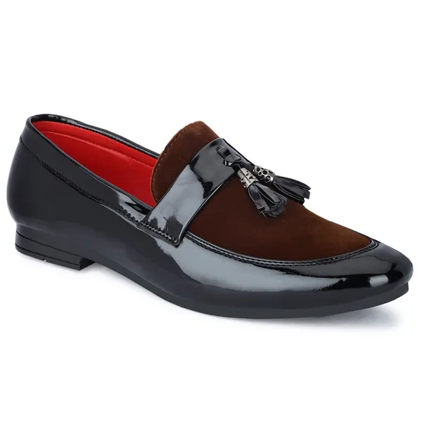 Black_And_Brown_Synthetic_Leather_Loafer_For_Men