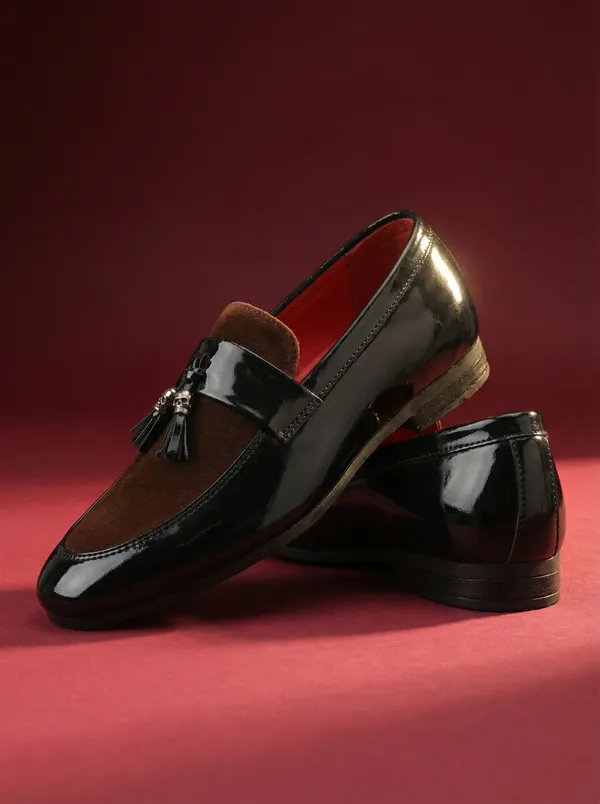 Black_And_Brown_Synthetic_Leather_Loafer_For_Men