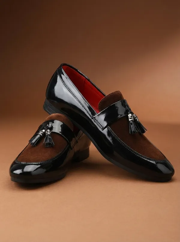 Black_And_Brown_Synthetic_Leather_Loafer_For_Men