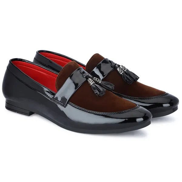 Black_And_Brown_Synthetic_Leather_Loafer_For_Men