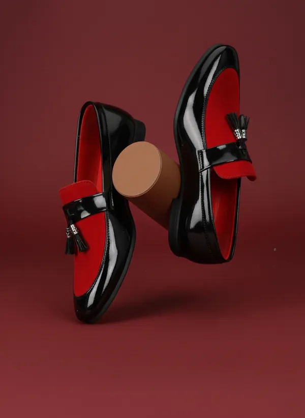 Black_And_Red_Synthetic_Leather_Loafer_For_Men