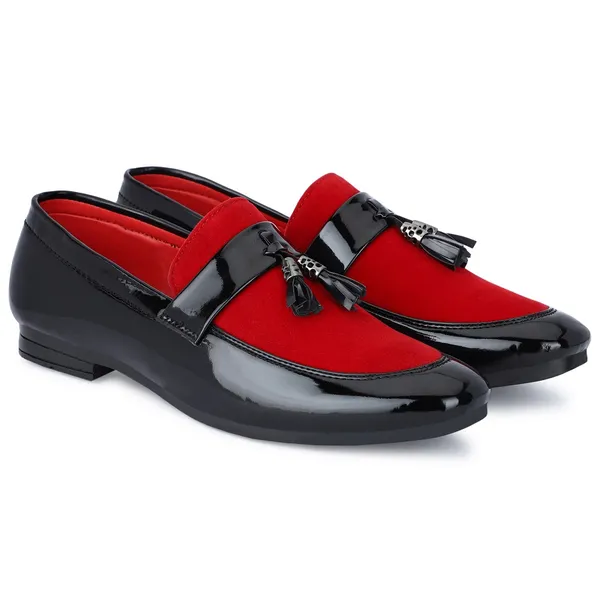 Black_And_Red_Synthetic_Leather_Loafer_For_Men