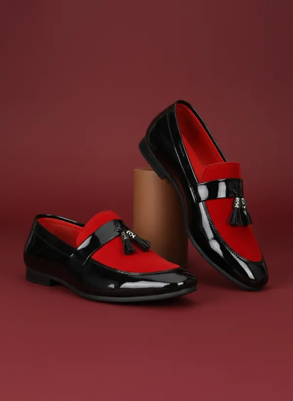 Black_And_Red_Synthetic_Leather_Loafer_For_Men