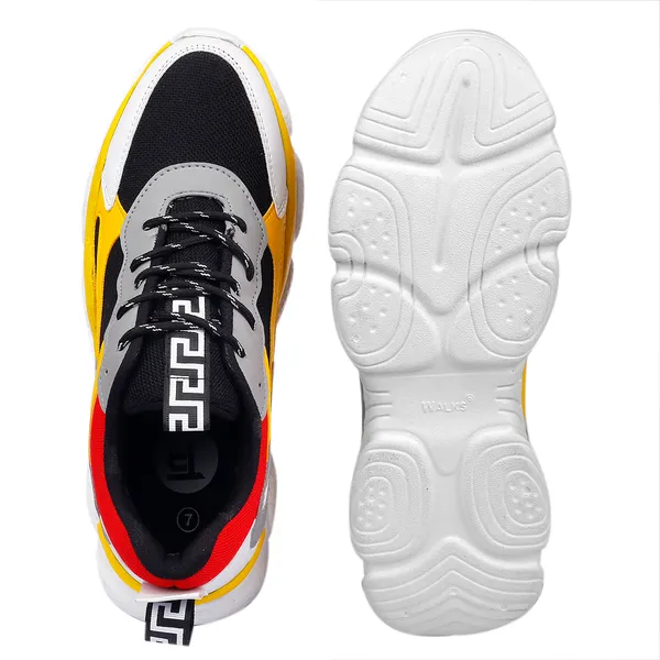 Yellow_Mesh_Sports_Shoes_For_Men