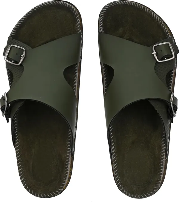 Olive_Synthetic_Leather_Slipper_For_Men