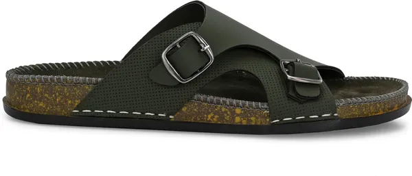 Olive_Synthetic_Leather_Slipper_For_Men