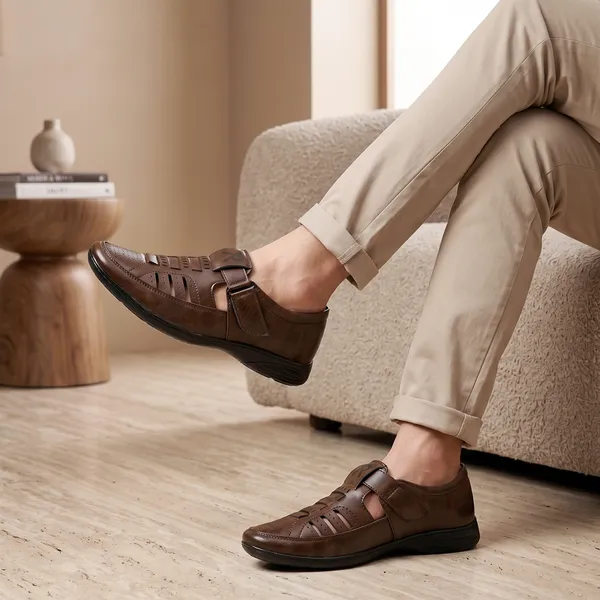Brown_Synthetic_Leather_Sandal_For_Men
