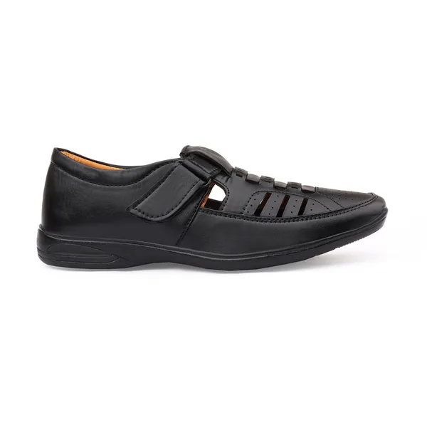 Black_Synthetic_Leather_Sandal_For_Men