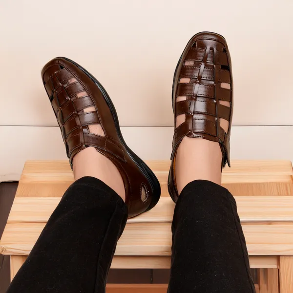 Brown_Synthetic_Leather_Sandal_For_Men