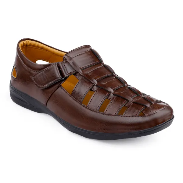 Brown_Synthetic_Leather_Sandal_For_Men