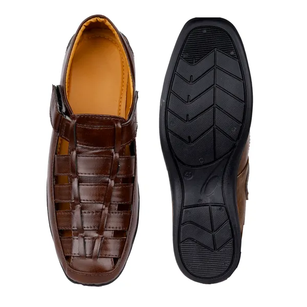 Brown_Synthetic_Leather_Sandal_For_Men