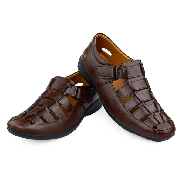 Brown_Synthetic_Leather_Sandal_For_Men