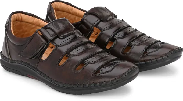 Brown_Synthetic_Leather_Sandal_For_Men