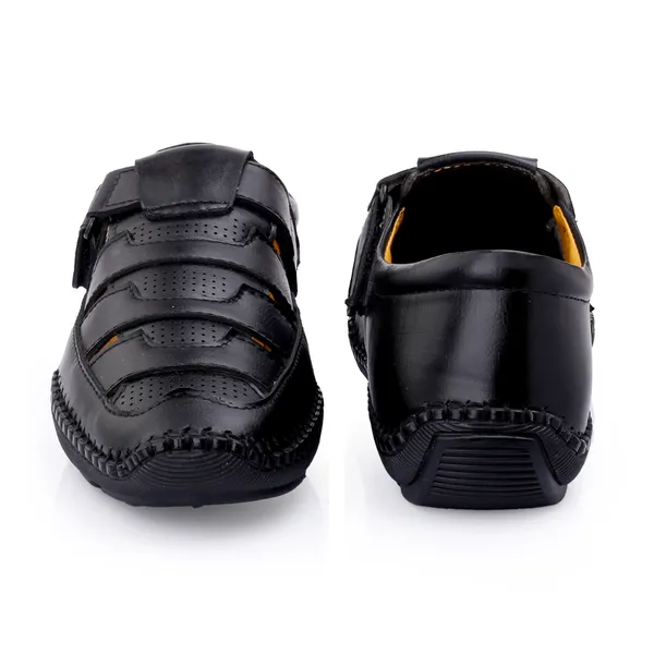 Black_Synthetic_Leather_Sandal_For_Men