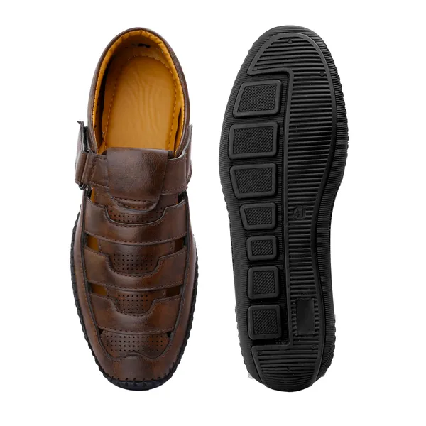 Brown_Synthetic_Leather_Sandal_For_Men