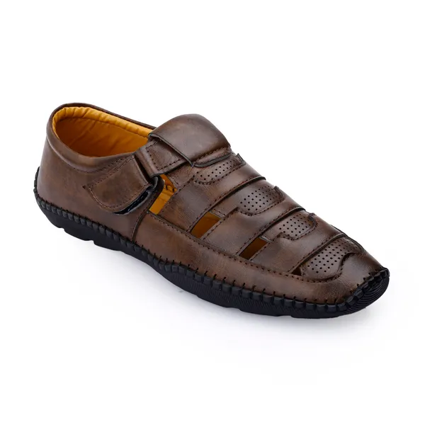 Brown_Synthetic_Leather_Sandal_For_Men