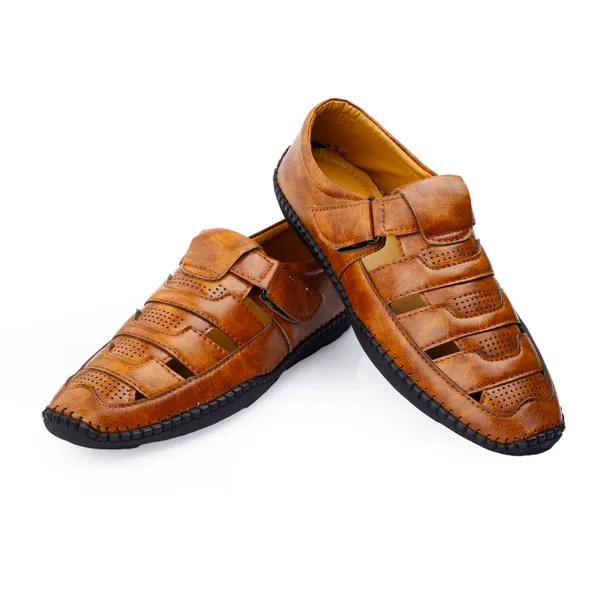 Tan_Synthetic_Leather_Sandal_For_Men