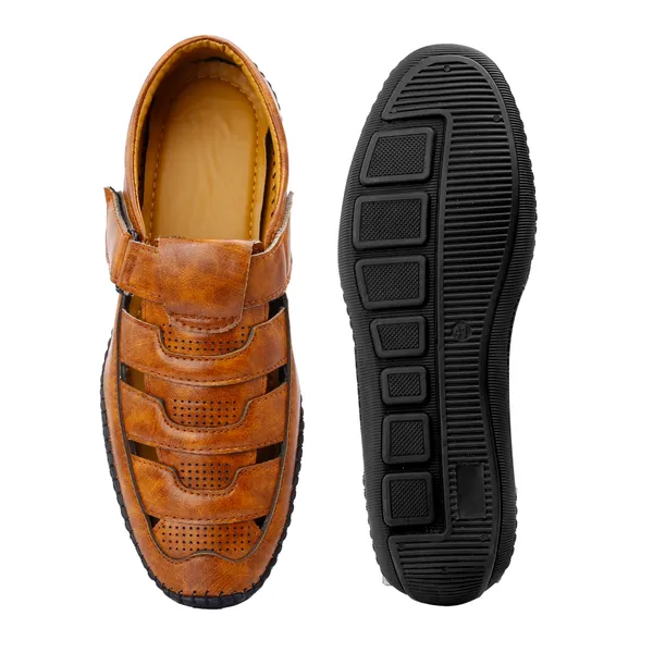 Tan_Synthetic_Leather_Sandal_For_Men