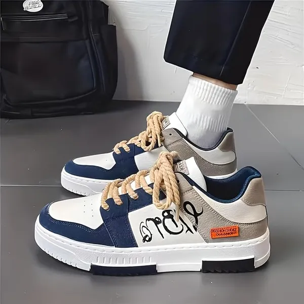 Blue_Synthetic_Leather_Casual_Shoes_For_Men
