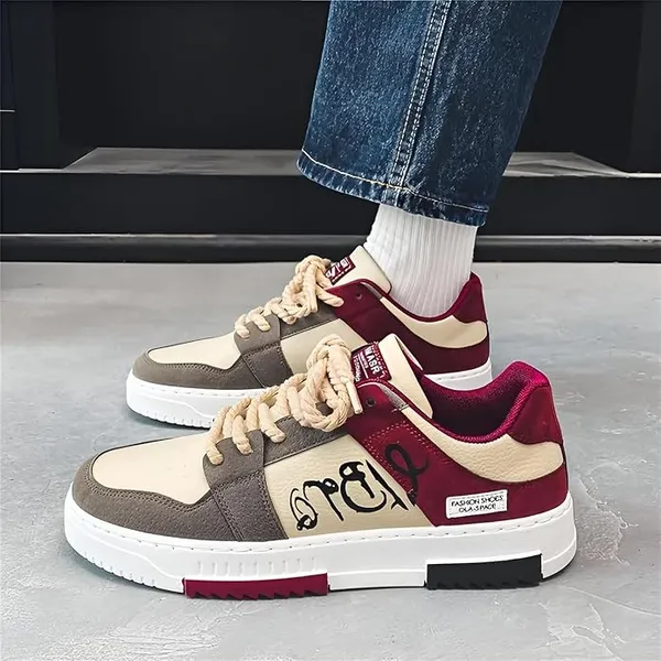 Red_Synthetic_Leather_Casual_Shoes_For_Men