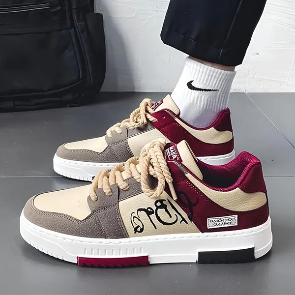 Red_Synthetic_Leather_Casual_Shoes_For_Men