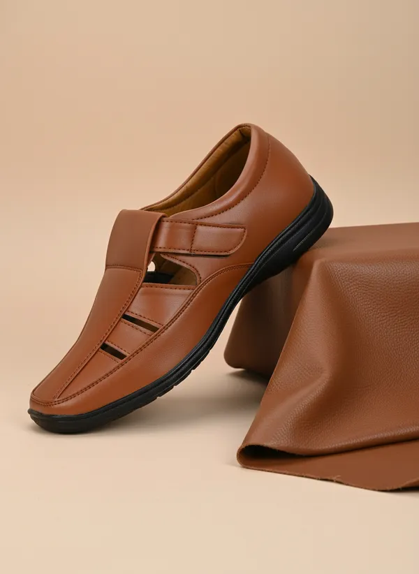 Tan_Synthetic_Leather_Sandal_For_Men