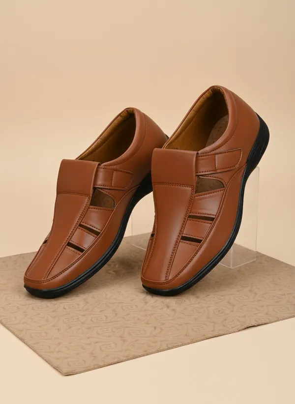 Tan_Synthetic_Leather_Sandal_For_Men