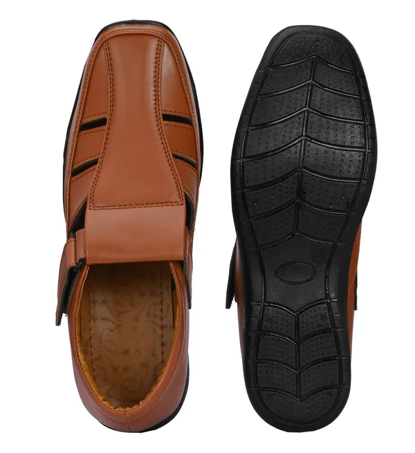 Tan_Synthetic_Leather_Sandal_For_Men