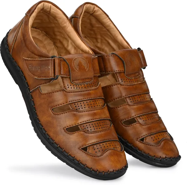 Tan_Synthetic_Leather_Sandal_For_Men
