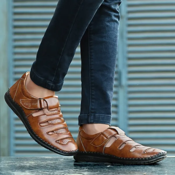 Tan_Synthetic_Leather_Sandal_For_Men