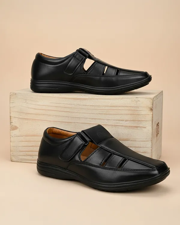 Black_Synthetic_Leather_Sandal_For_Men