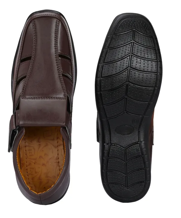 Brown_Synthetic_Leather_Sandal_For_Men