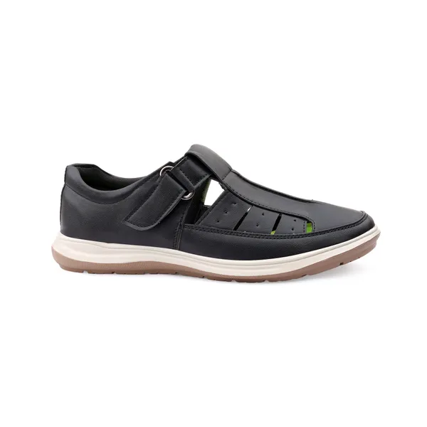 Black_Synthetic_Leather_Sandal_For_Men