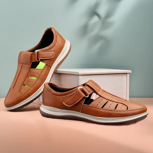 Tan_Synthetic_Leather_Sandal_For_Men