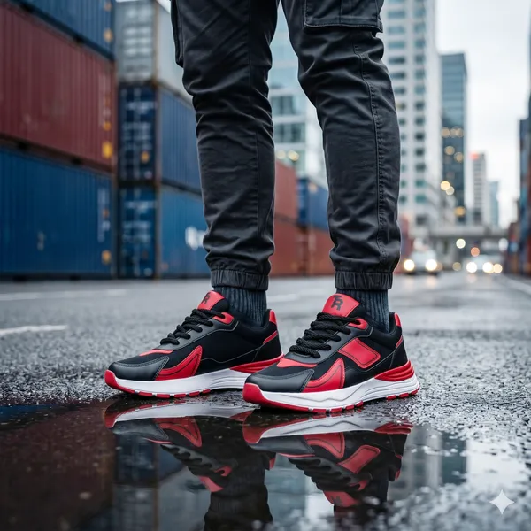Red_Mesh_Sports_Shoes_For_Men