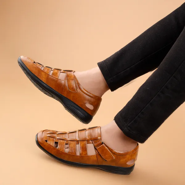 Tan_Synthetic_Leather_Sandal_For_Men