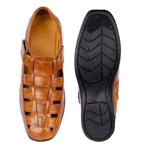 Tan_Synthetic_Leather_Sandal_For_Men